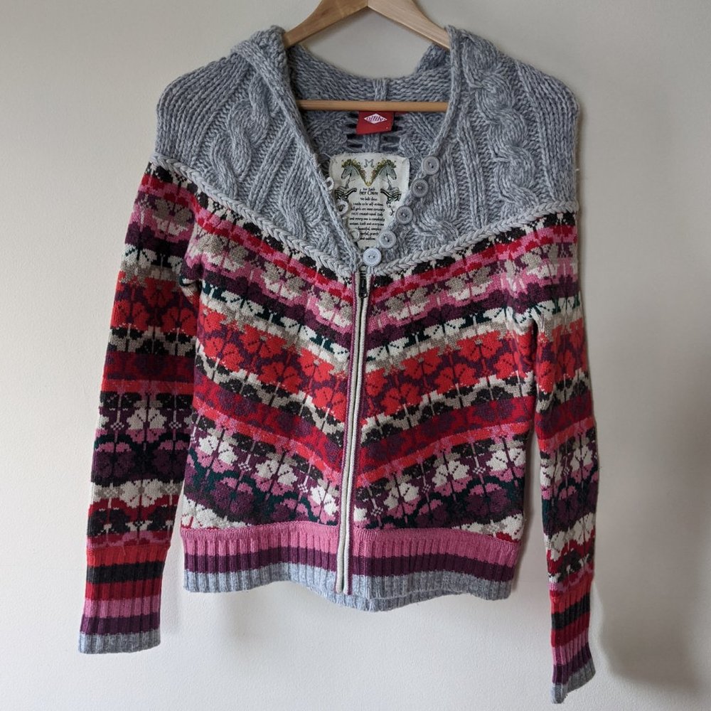 OILILY Lambswool Angora Blend Cardigan Size S EUC
